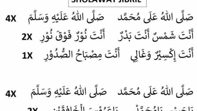 Lirik Sholawat Jibril Lengkap dan Artinya