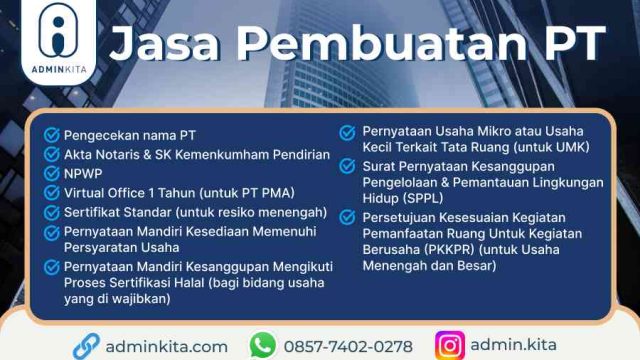 jasa Pendirian PT Jakarta dan virtual office