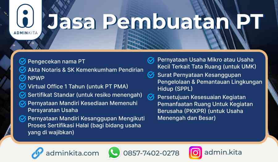 jasa Pendirian PT Jakarta dan virtual office